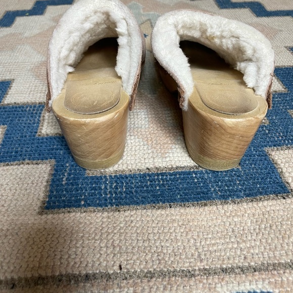 No. 6 Sherpa Lined Tan Suede Clog Size 40 - runs small - Picture 6 of 12
